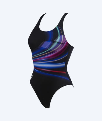 Arena swimsuit for women - Flashing Lights - Black/blue