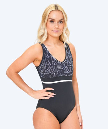 Watery swimsuit for women - Vivien - Black/white