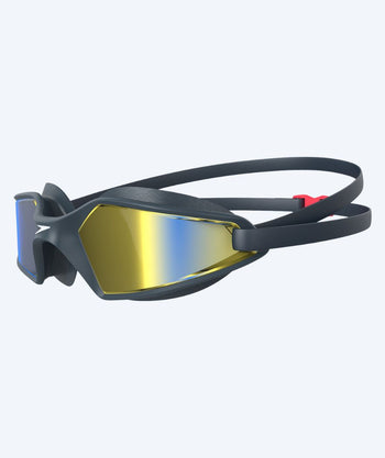 Speedo training swimming goggles - Hydropulse - Navy/gold (Mirror lens)