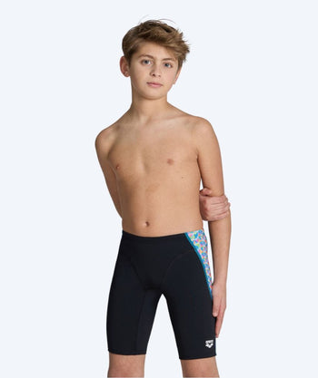 Arena long swim trunks for boys - Starfish - Black/multi