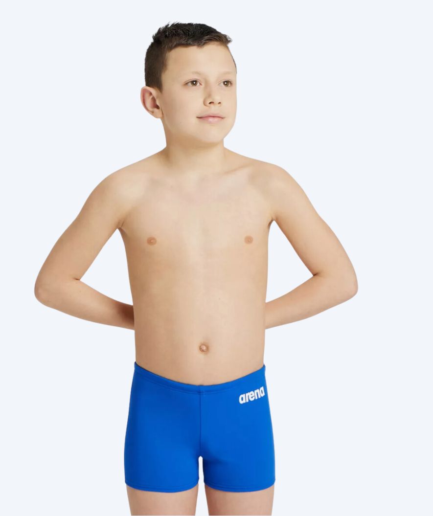 Arena square swim trunks for boys - Team Solid - Blue