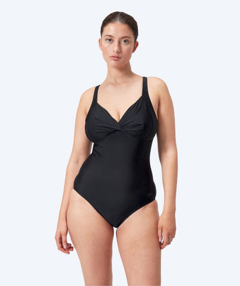 Speedo swimsuit with inserts for women - Shaping Cross Knot - Black