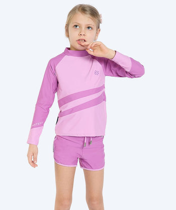 Watery UV-shirt for kids - Manami Long Sleeved Rashguard - Atlantic Purple
