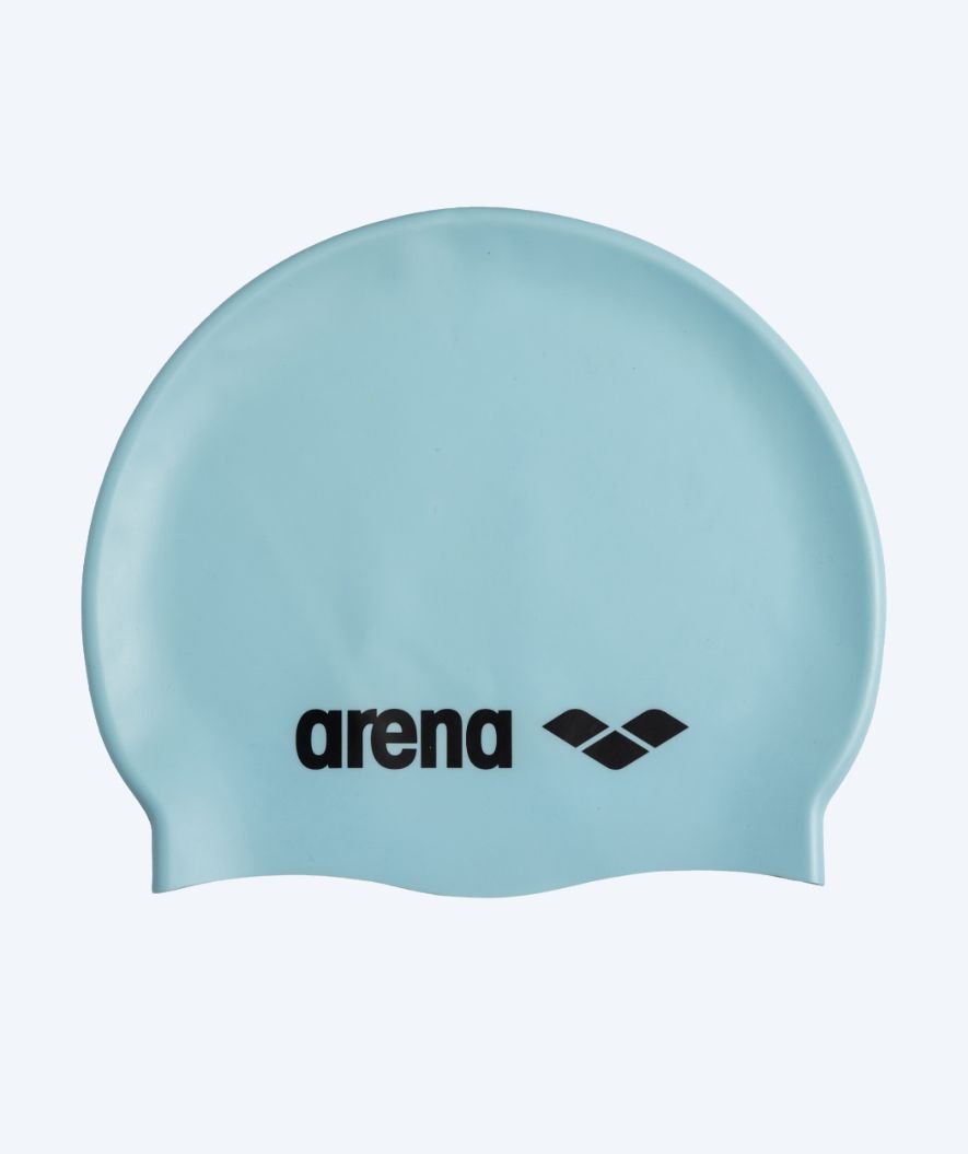 Arena swim cap - Classic Silicone - Light blue/black