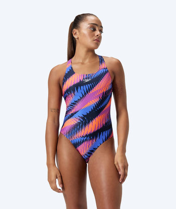 Speedo swimsuit for women - Allover Digital Powerback - Blue/orange