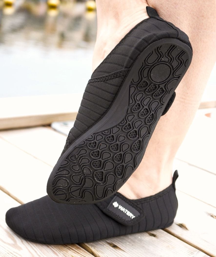 Watery neoprene swim shoes for adults - Poseidon - Black