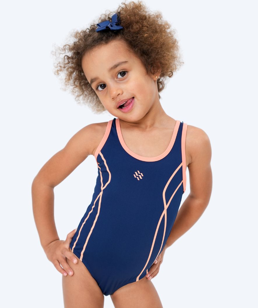 Watery swimsuit for girls - Hurley - Dark blue/orange