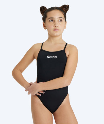 Arena swimsuit for girls - Solid Lighttech - Black