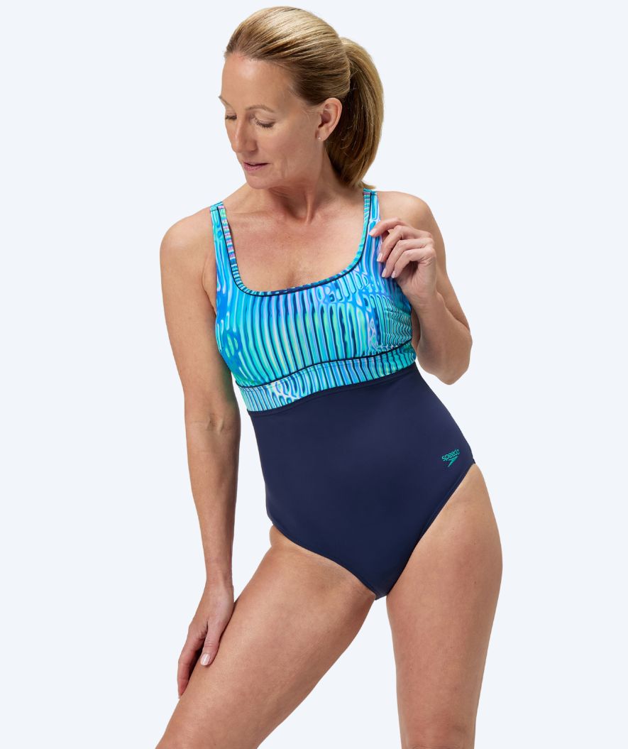Speedo swimsuit for women - Shaping ContourEclipse - Dark blue/turquoise