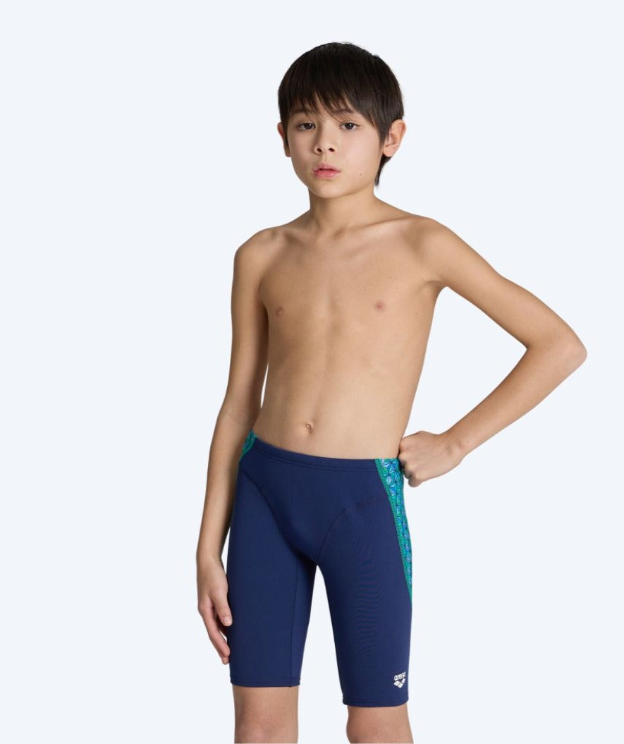 Arena long swim trunks for boys - Starfish - Dark blue/multi