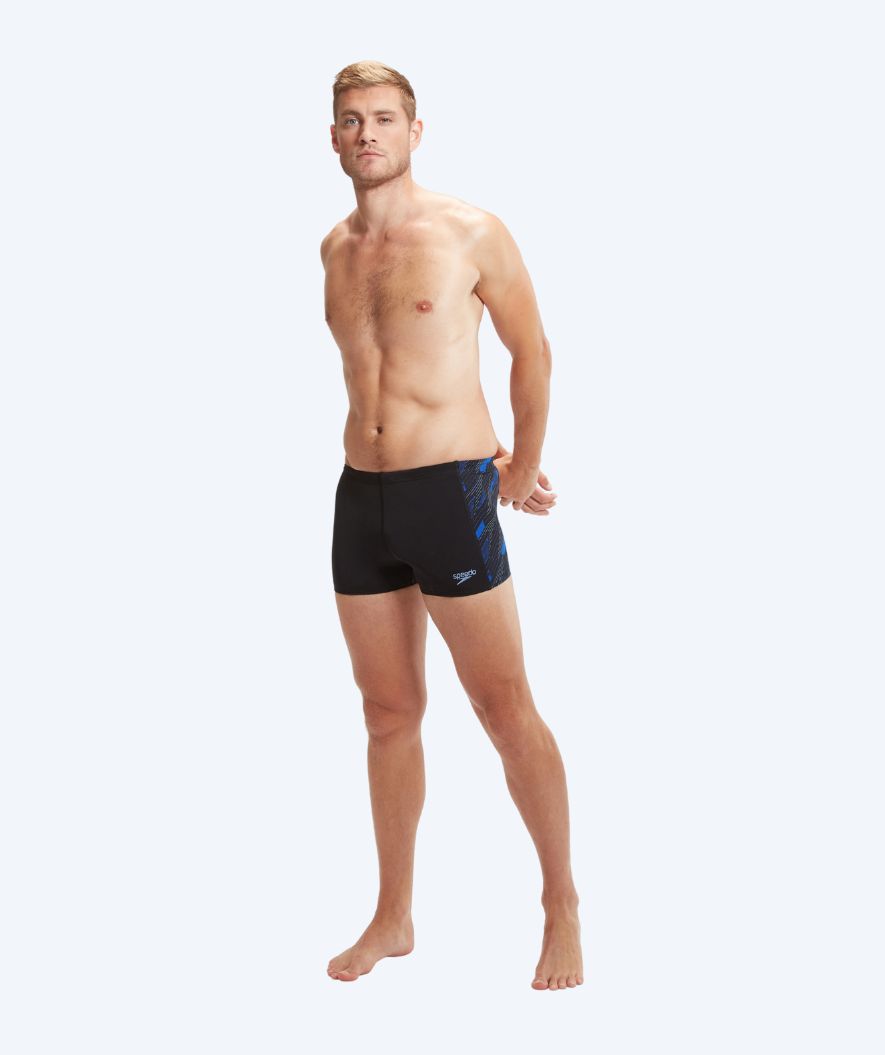 Speedo aquashorts for men - Hyperboom Panel - Black/darkblue