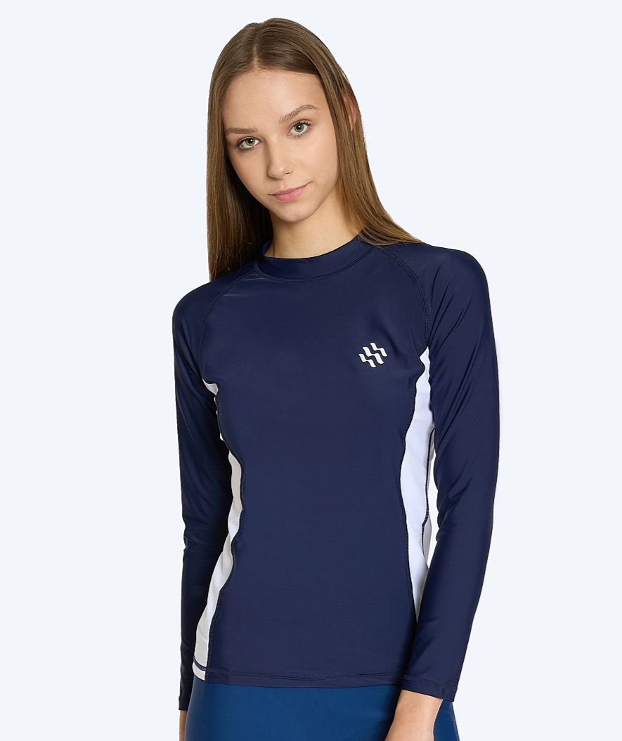 Watery UV-shirt for women - Talcott Long Sleeve Rashguard - Darkblue/white