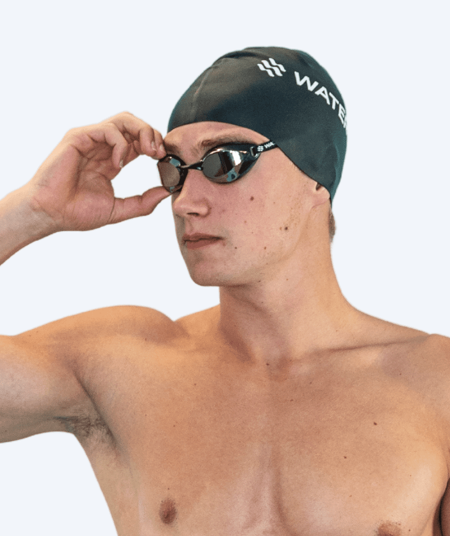 Watery Elite swim goggles - Poseidon Ultra Mirror - Black/silver