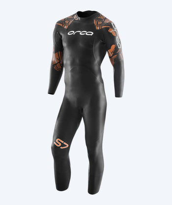 Orca wetsuit for men - S7 - Black/orange