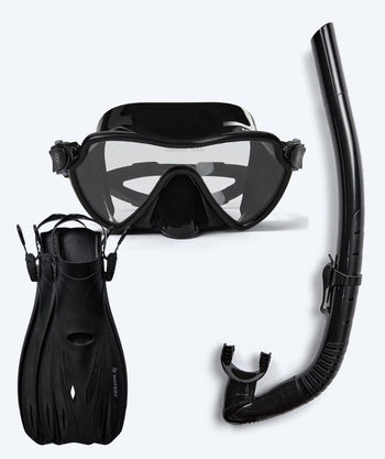 Watery snorkel set for adults (+15) - Fraser/Itzel/Delmere - Black