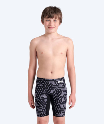 Arena long swim trunks for boys - Escape - Black/grey