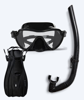 Watery snorkel set for adults (from 15 years) - Fraser/Itzel/Delmere - Black