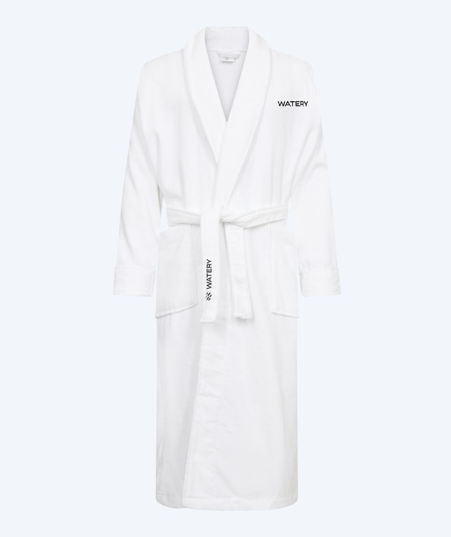 Watery bathrobe for men - Mariana - White