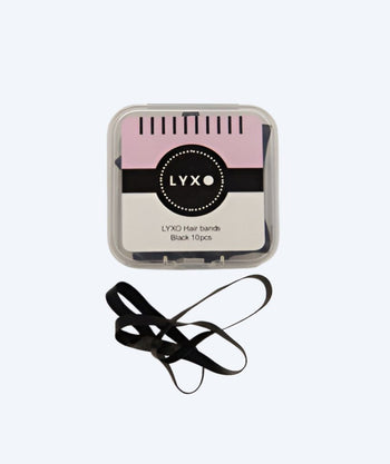 Lyxo hair elastics for swimming (10 pc.) - Black