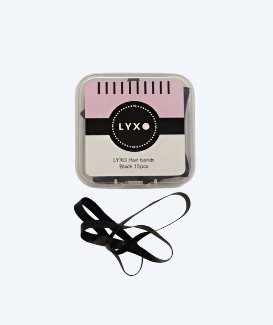 Lyxo hair elastics for swimming (10 pc.) - Black