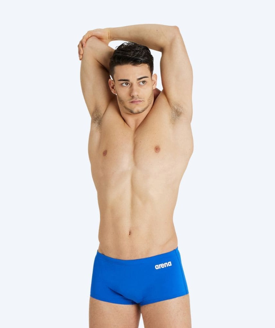 Arena trunks for men - Solid Squared - Light blue