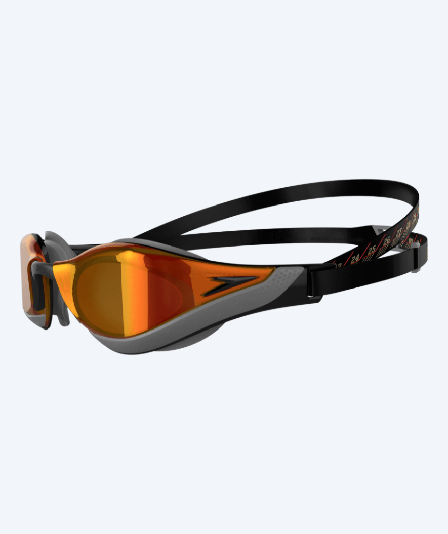 Speedo Elite swimming goggles - Fastskin Pure Focus Mirror - Black/red