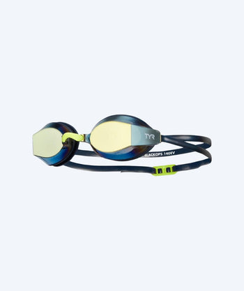 TYR swim goggles - Blackops 140 EV Mirrored - Dark Blue/gold