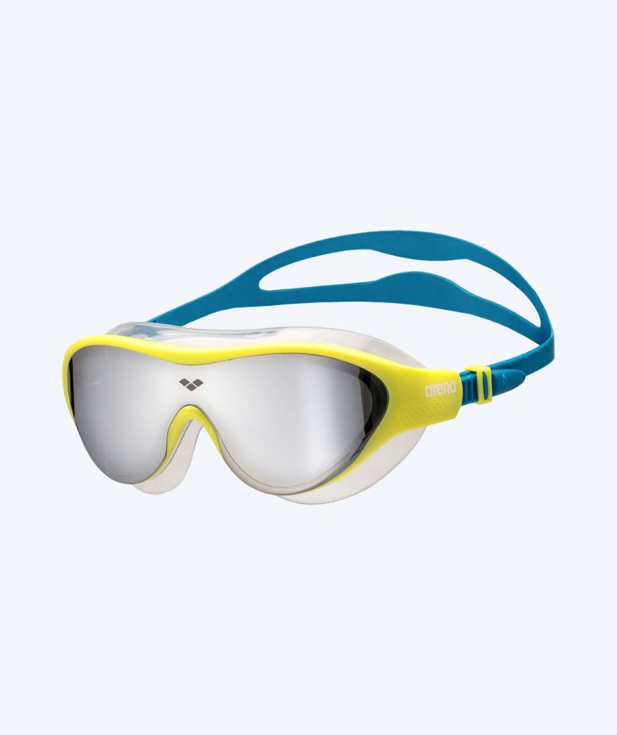 Arena swim mask for kids (6-12) - The One - Yellow/silver (Mirror lens)