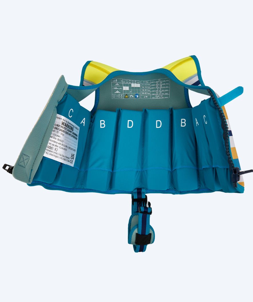 Konfidence swim vest for kids - Original - Yellow/Blue