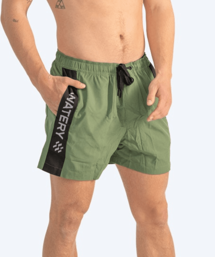 Watery swim shorts for men - Signature Eco - Dust Green