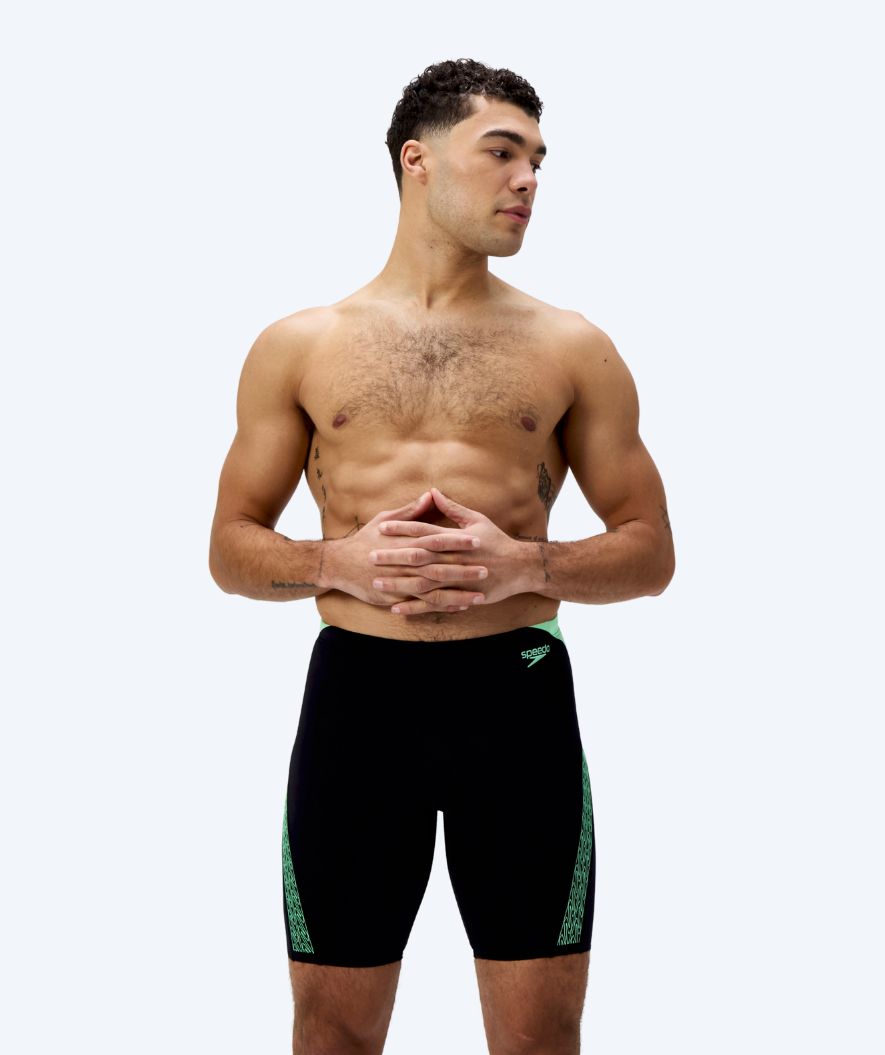 Speedo jammer for men - Hyperboom Splice - Black/Green