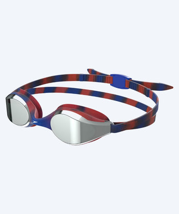 Speedo Elite swim goggles for kids (6-12) - Hyper Flyer Mirror - Red/blue