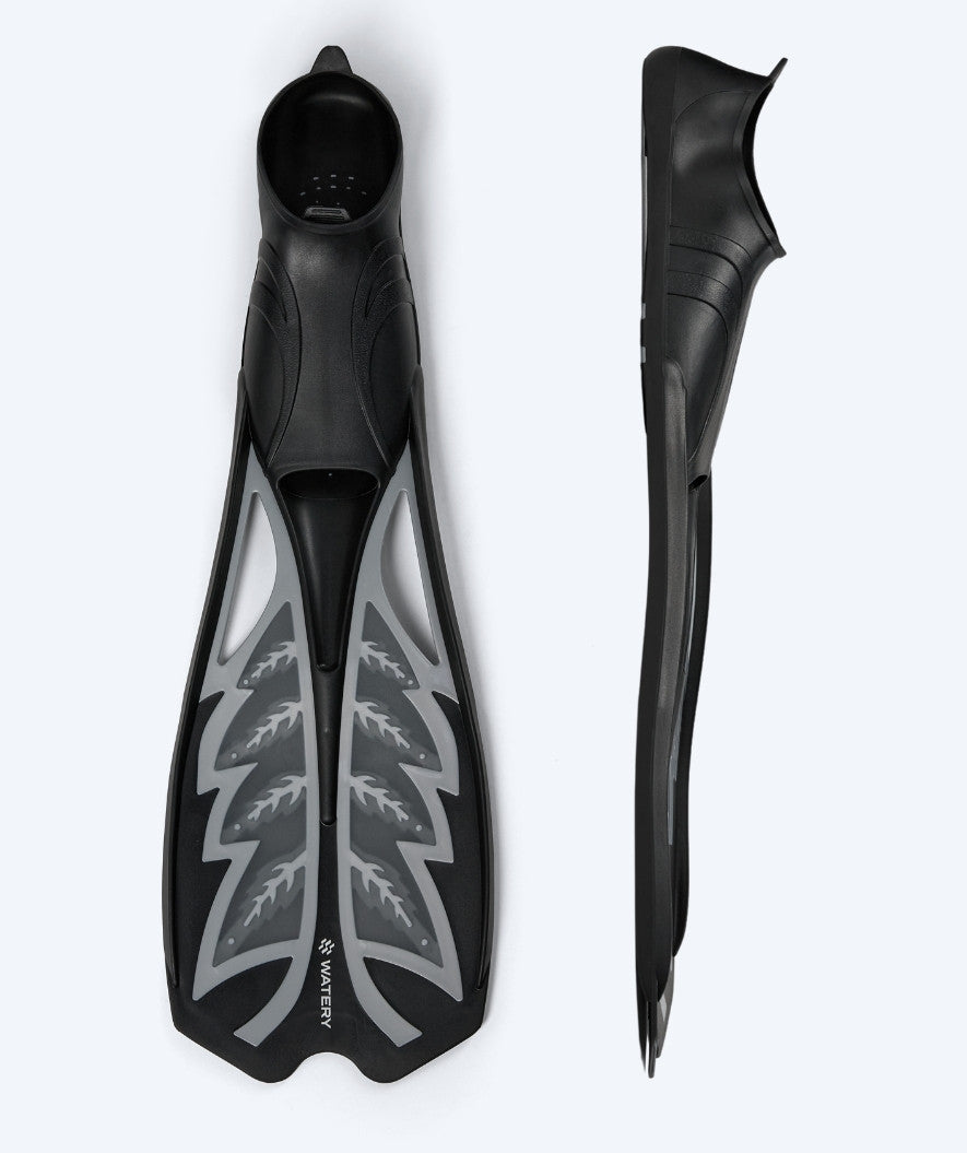Watery diving fins for adults - Reiha - Grey/black