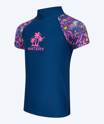 Watery UV-shirt for kids - Osiris Short Sleeve Rashguard - Multi/dark blue