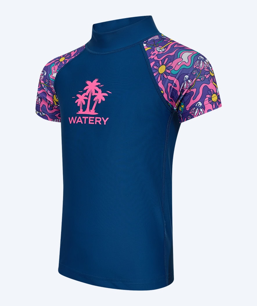 Watery UV-shirt for kids - Osiris Short Sleeve Rashguard - Multi/dark blue