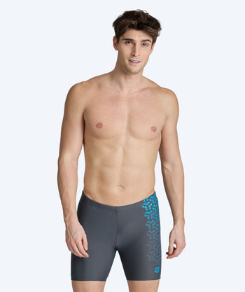 Arena long swim trunks for men - Kikko V - Dark gray/blue