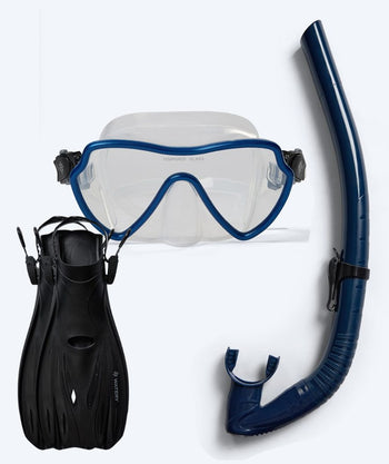 Watery snorkel set for adults (from 15 years) - Fraser/Coast/Delmere - Dark blue/black