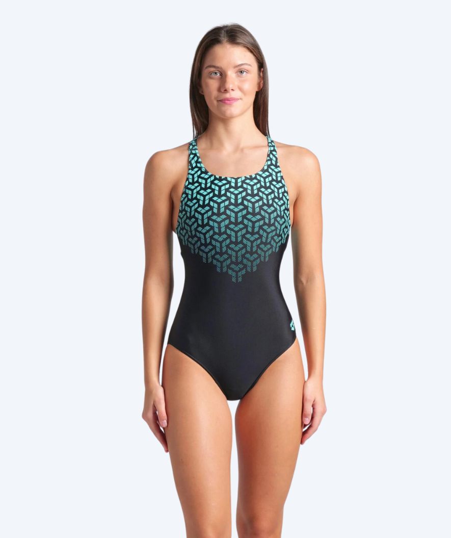 Arena swimsuit for women - Kikko - Black/Light blue