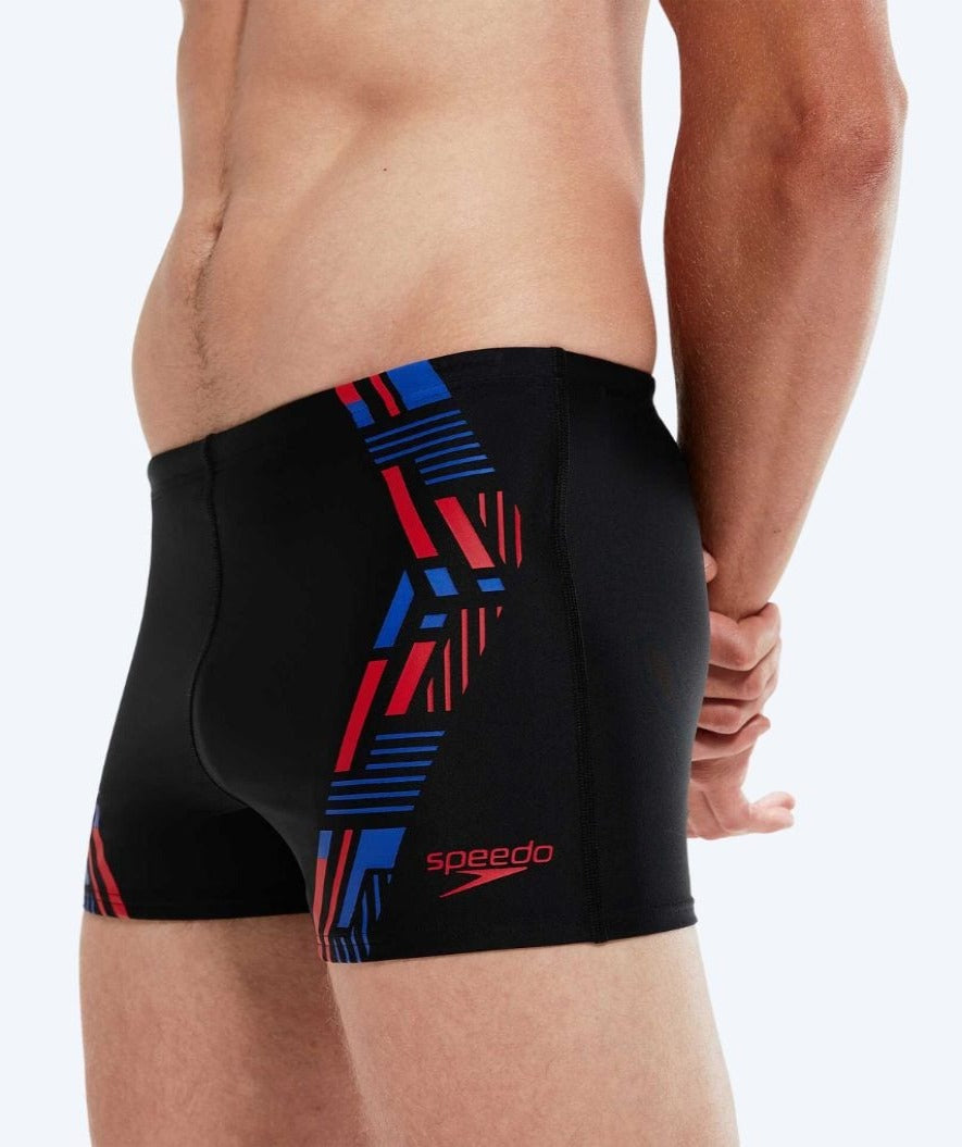 Speedo trunks for men - Tech Print - Black/blue