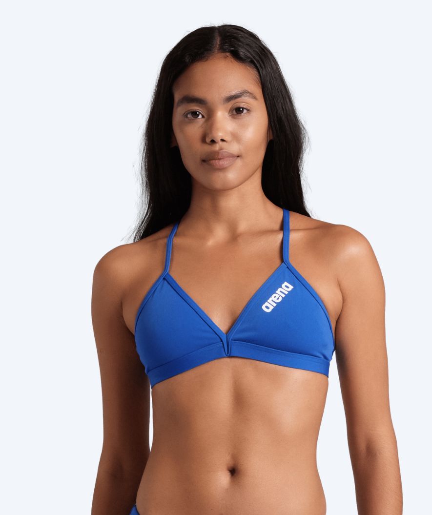 Arena bikini top for women - Solid Tie Back - Blue