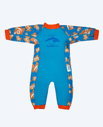 Konfidence wetsuit for children - SplashyTM - Light blue/orange