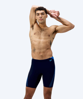 Speedo jammer for men - Hyperboom Splice - Dark blue/blue