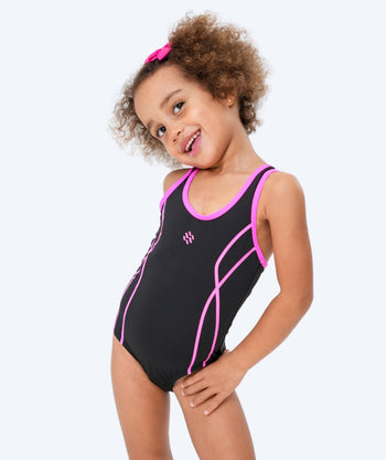 Watery swimsuit for girls - Hurley - Black/light pink