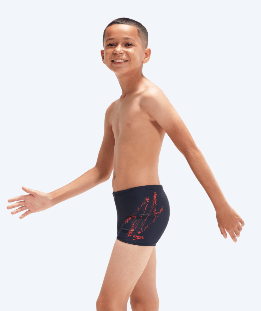 Speedo trunks for boys - Hyperboom Placement - Blue/red