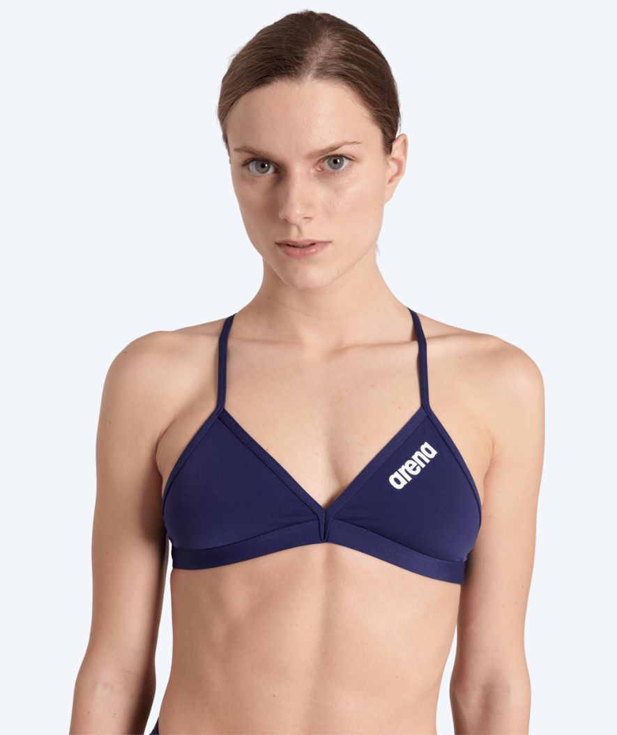Arena bikini top for women - Solid Tie Back - Dark blue