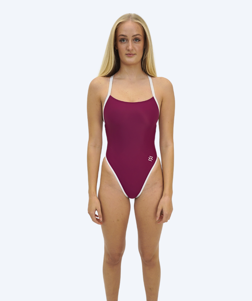 Watery swimsuit for women - Eco Sunkissed Solid - Ruby Red