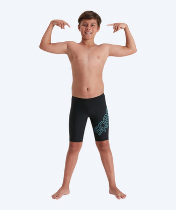 Speedo long swim trunks for boys - Boomstar Placement - Black/light blue