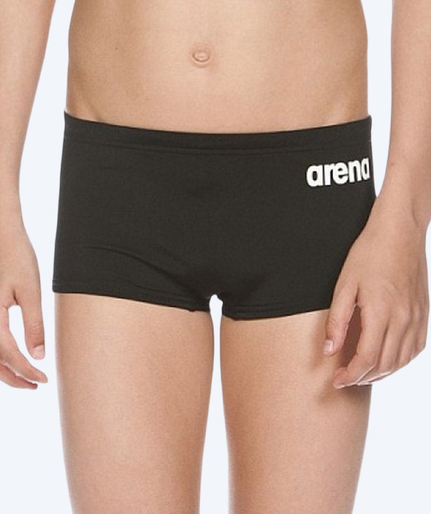 Arena square swim trunks for boys - Solid - Black