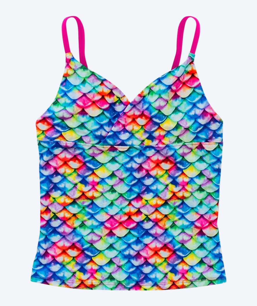 Fin Fun tankini top for girls - Rainbow Reef