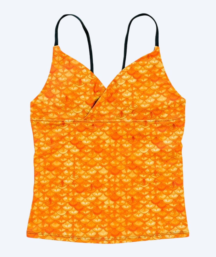 Fin Fun tankini top for girls - Tropical Sunrise